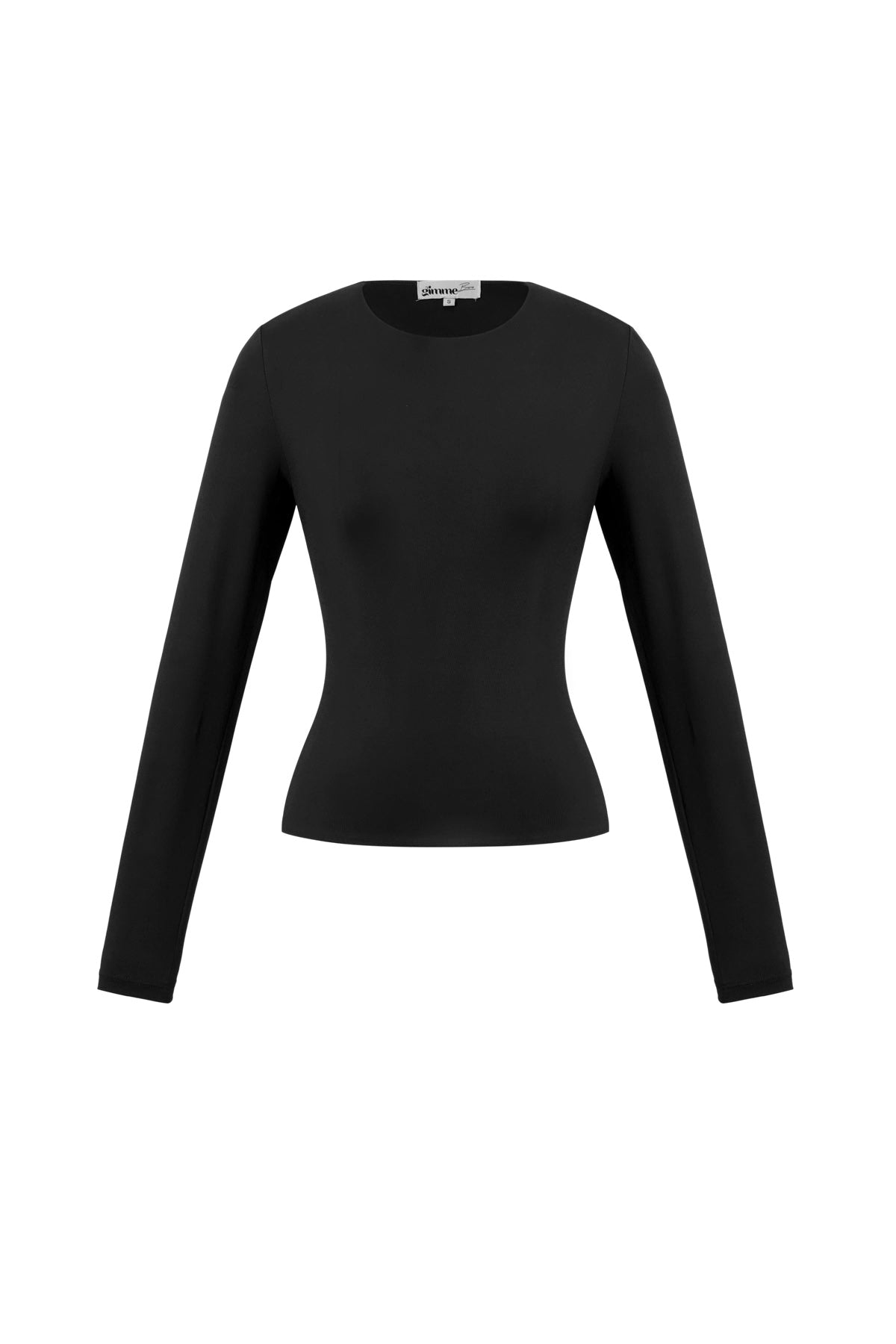 Knitted Nylon Women's Long Sleeve Top Basic Solid Color