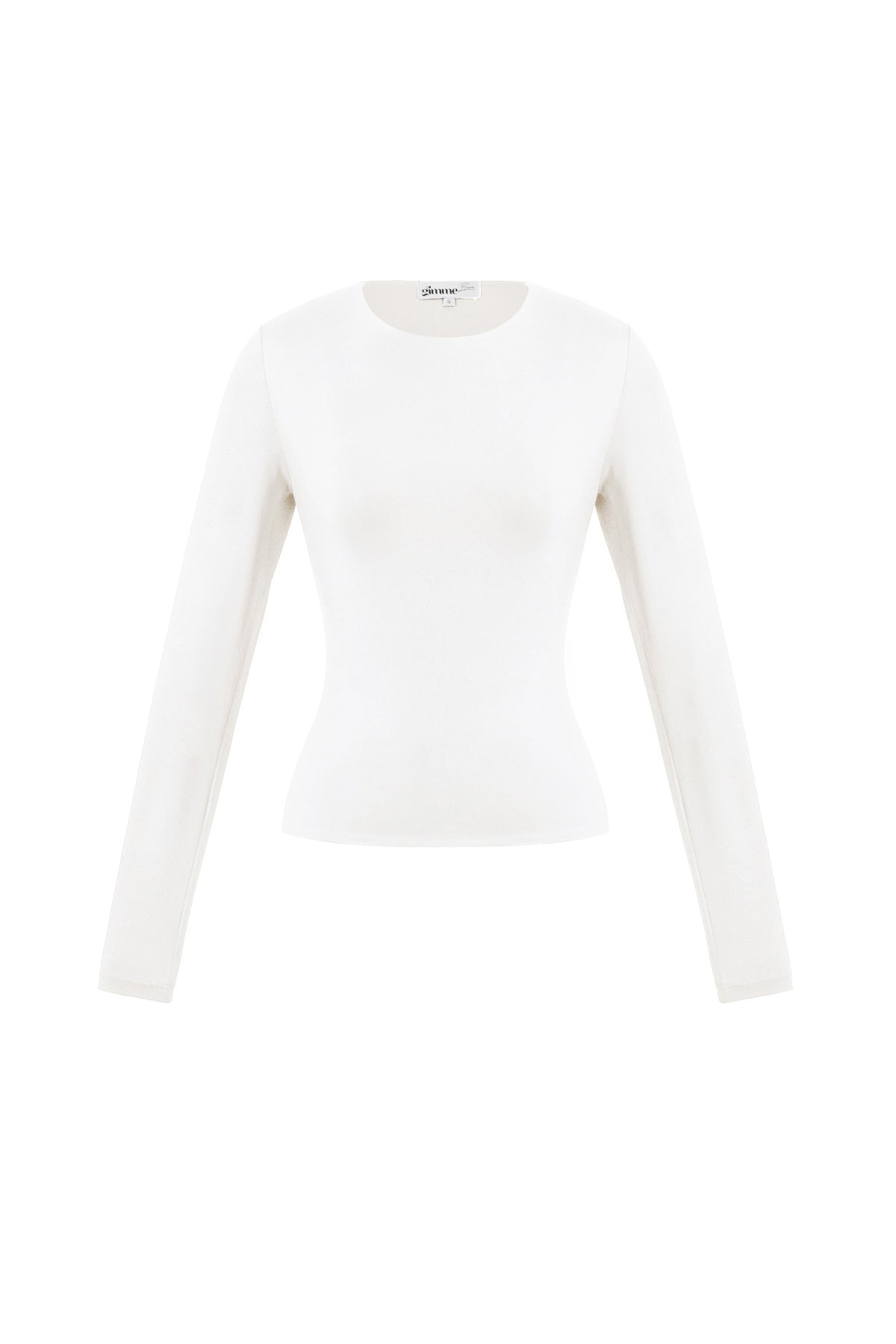 Knitted Nylon Women's Long Sleeve Top Basic Solid Color