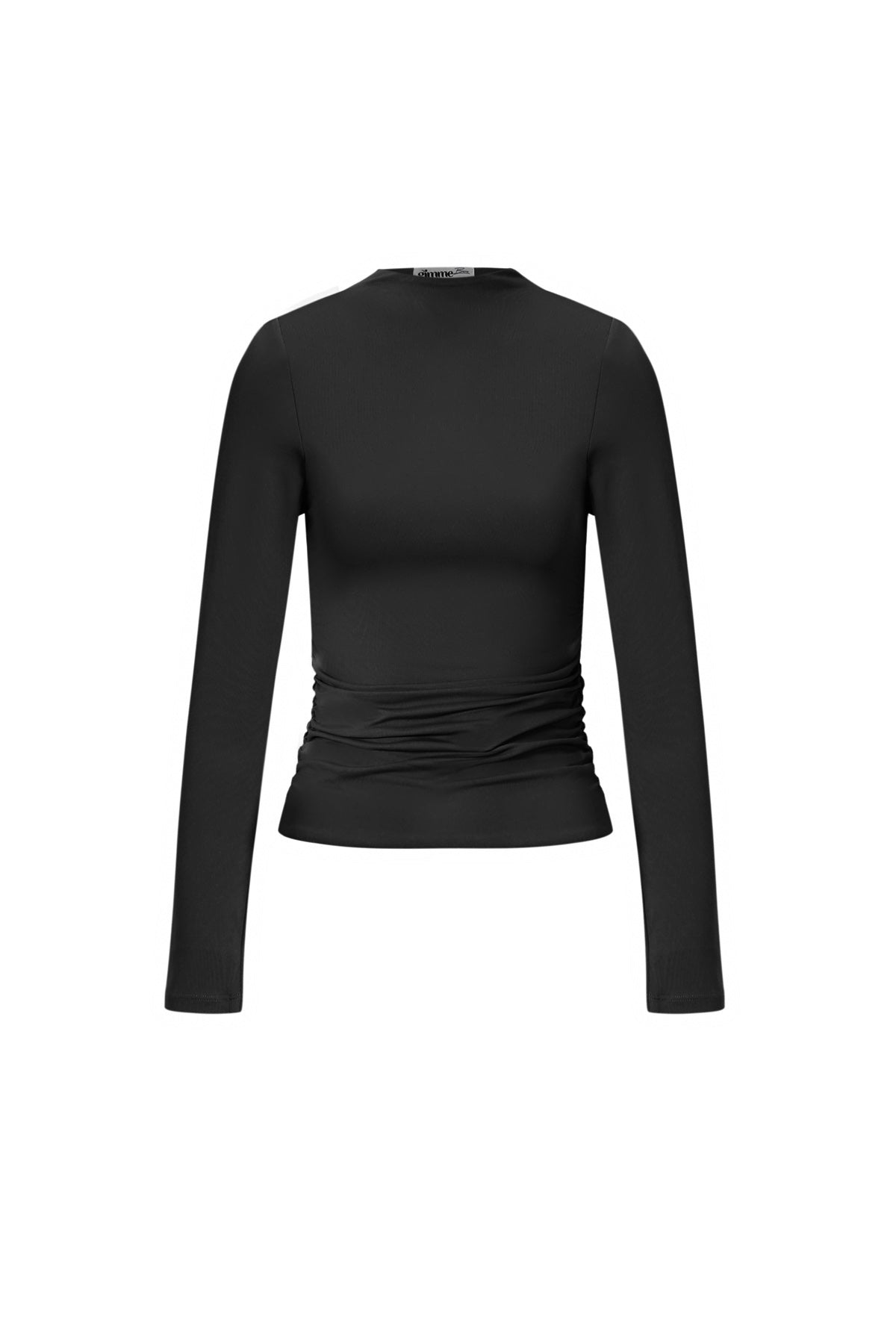 Knitted Nylon Women's Long Sleeve Top Basic Solid Color