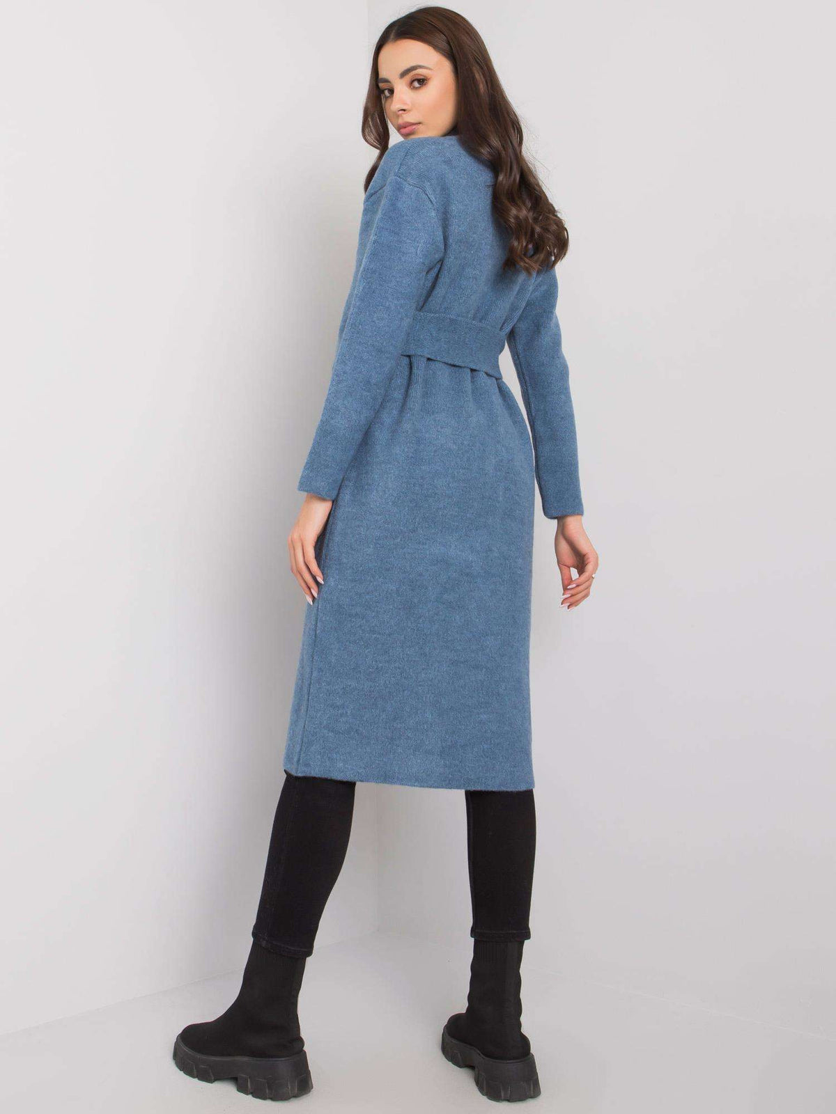 Blue Tie-Front Cardigan